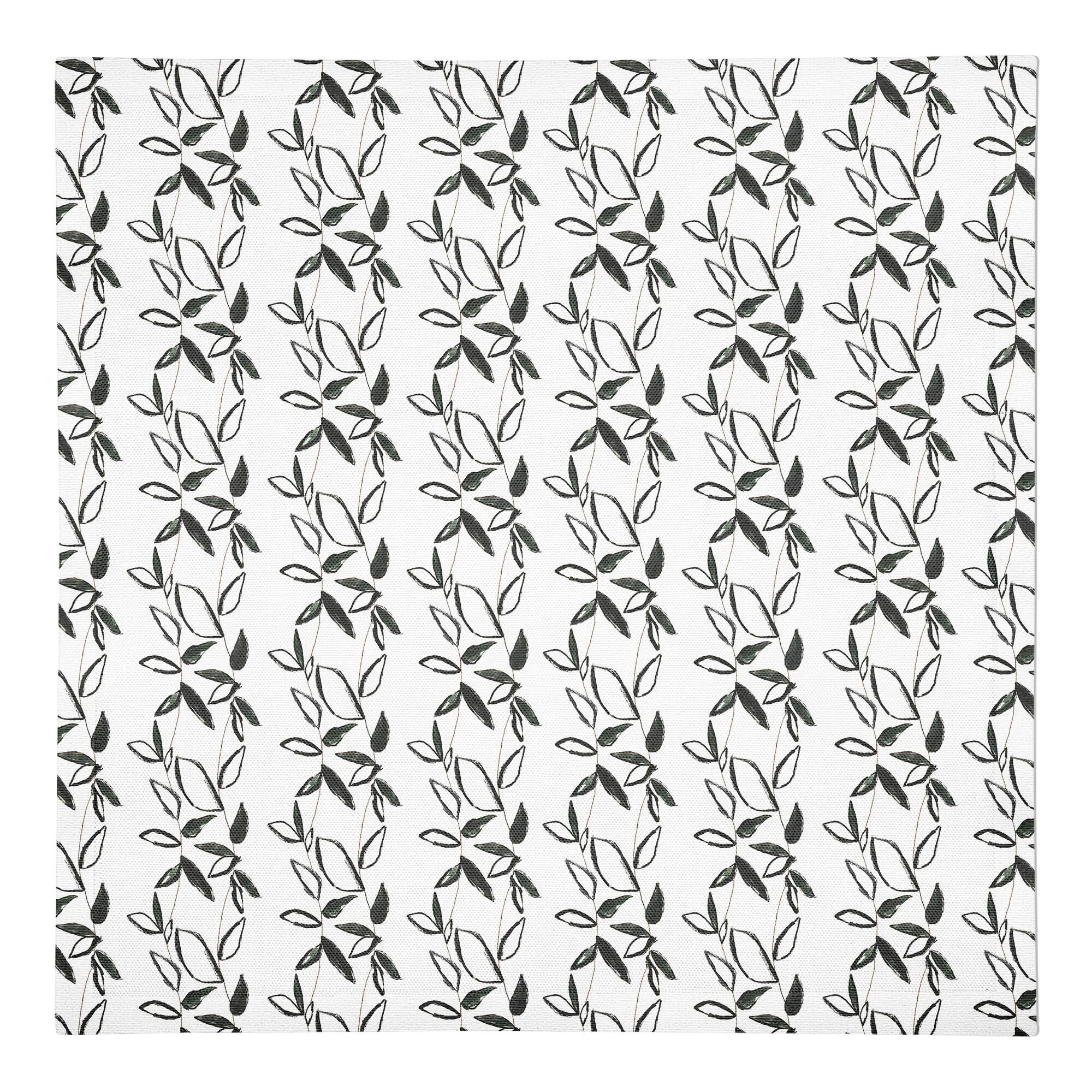 Black Leaf Stripes 10" x 10" Cotton Twill Napkin